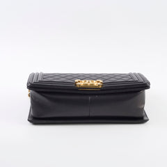 Chanel New Medium Boy Bag Black Lambskin GHW