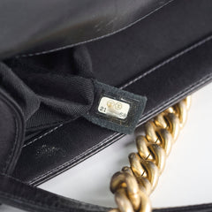 Chanel New Medium Boy Bag Black Lambskin GHW