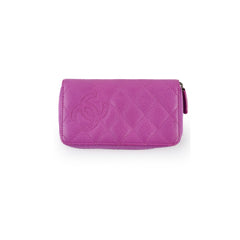 Chanel CC Wallet Purple Caviar