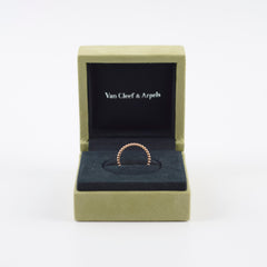 Van Cleef and Arpels Perlee pearls of gold ring , small model, 18k Rose Gold size 53