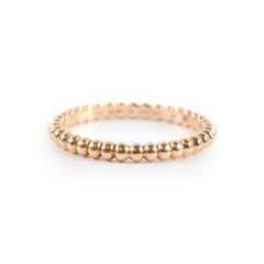 Van Cleef and Arpels Perlee pearls of gold ring , small model, 18k Rose Gold size 53