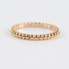 Van Cleef and Arpels Perlee pearls of gold ring , small model, 18k Rose Gold size 53