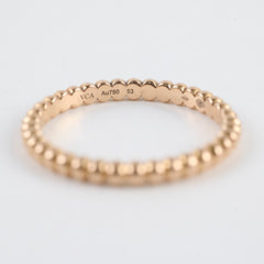 Van Cleef and Arpels Perlee pearls of gold ring , small model, 18k Rose Gold size 53