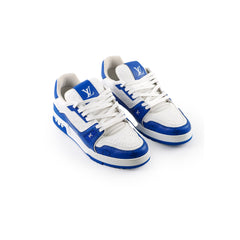 Louis Vuitton Men's 54' Trainers White/Blue Size UK Size 8.5