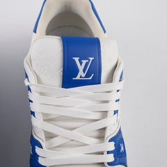 Louis Vuitton Men's 54' Trainers White/Blue Size UK Size 8.5