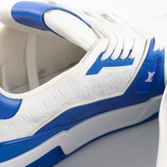 Louis Vuitton Men's 54' Trainers White/Blue Size UK Size 8.5