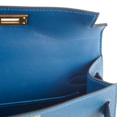 Hermes Mini Kelly Epsom Deep Blue GHW 2025