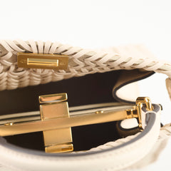 Fendi IseeU Petite Peekaboo Braid Leather Ivory