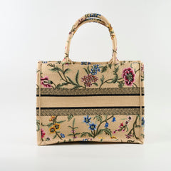 Dior Medium Book Tote Beige Floral