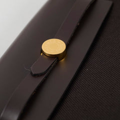 Hermes Mini Herbag Ebene/Chocolate - Stamp K