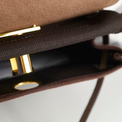 Hermes Mini Herbag Ebene/Chocolate - Stamp K