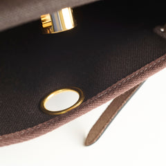 Hermes Mini Herbag Ebene/Chocolate - Stamp K