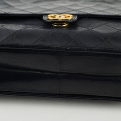 Chanel Vintage Square Flap Lambskin Black