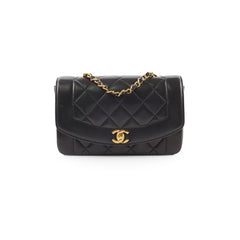 Chanel Small Diana Bag Lambskin Black Serial 2