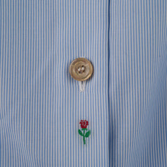 Gucci Women's Floral Shirt Light Blue Size