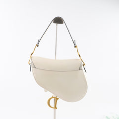 Christian Dior Medium Saddle Bag White