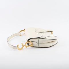 Christian Dior Medium Saddle Bag White