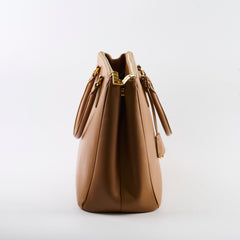 Prada Large Galleria Saffiano Tan Tote Bag