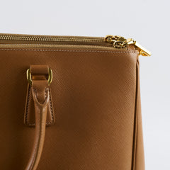 Prada Large Galleria Saffiano Tan Tote Bag