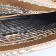 Prada Large Galleria Saffiano Tan Tote Bag