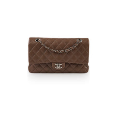 Chanel Medium Classic Flap Taupe Grey Caviar SHW (14 series)