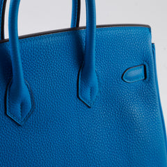 Hermes Birkin 25 Togo Blue Zanzibar - Stamp A