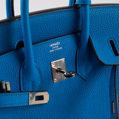 Hermes Birkin 25 Togo Blue Zanzibar - Stamp A