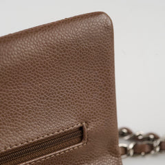 Chanel Medium Classic Flap Taupe Grey Caviar SHW (14 series)