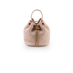 Chanel Caviar Drawstring Bucket Bag Light Pink 2020
