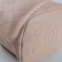Chanel Caviar Drawstring Bucket Bag Light Pink 2020