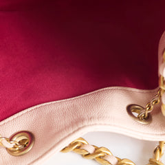 Chanel Caviar Drawstring Bucket Bag Light Pink 2020