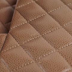 Chanel Medium Classic Flap Taupe Grey Caviar SHW (14 series)