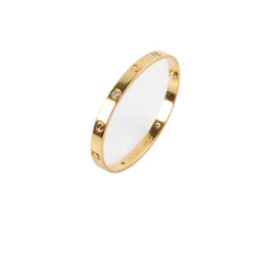 Cartier Classic Model 4 Diamond Love Bracelet Size 18