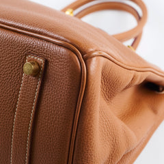 Hermes Birkin 35 Gold GHW Togo 2001