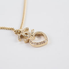 Chanel Strass Heart Necklace 2023