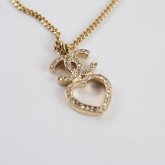 Chanel Strass Heart Necklace 2023