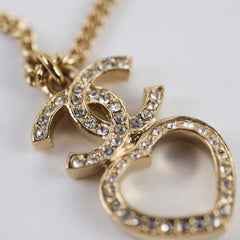 Chanel Strass Heart Necklace 2023