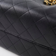 Chanel Small 25 Black Caviar GHW Microchip