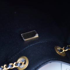 Chanel Small 25 Black Caviar GHW Microchip