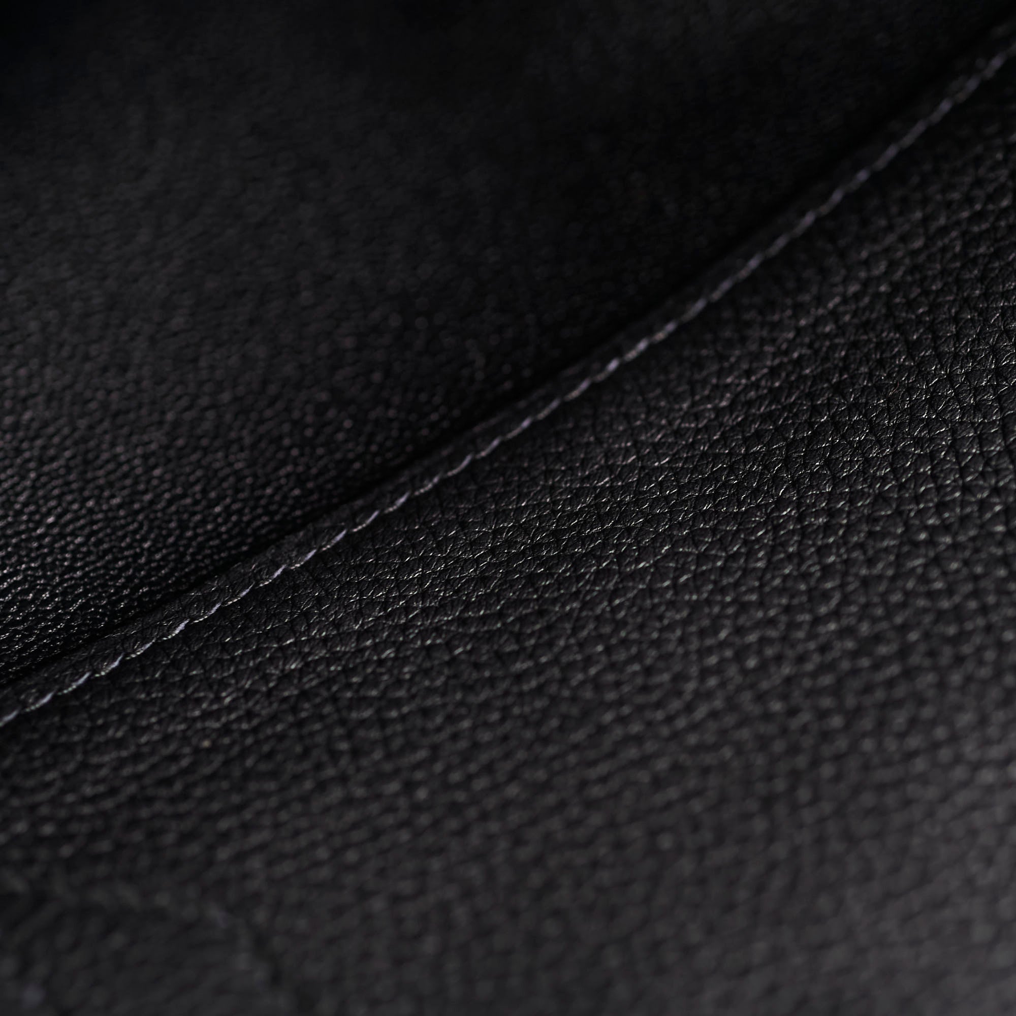 Close-up of black leather texture