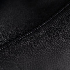 Close-up of black leather texture