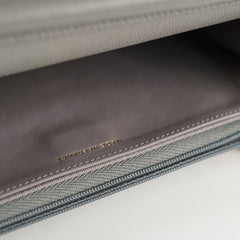 Chanel Caviar Wallet on Chain WOC Grey Microchipped