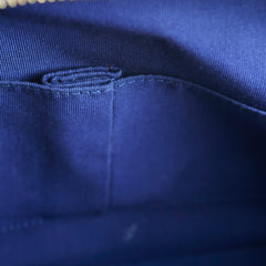 Chanel Blue Leather Caviar Blue Bowling Bag