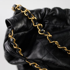 Chanel 22 Calfskin Large GHW Black Microchip