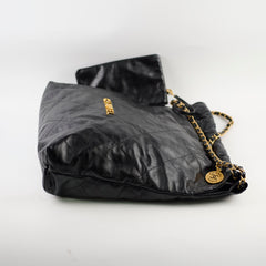 Chanel 22 Calfskin Large GHW Black Microchip