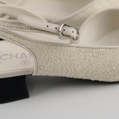 Chanel Slingback Glitter Heels Size 40