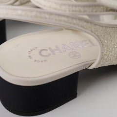 Chanel Slingback Glitter Heels Size 40