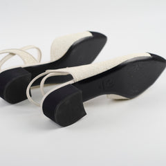 Chanel Slingback Glitter Heels Size 40