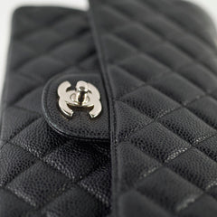 Chanel Caviar Medium M/L Classic SHW Black Series 19