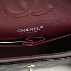 Chanel Caviar Medium M/L Classic SHW Black Series 19